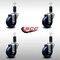Service Caster 3.5'' SS Solid Poly Wheel Swivel 1-1/4'' Expanding Stem Caster Set, 4PK SCC-SSEX20S3514-SPUS-114-4 - alternate 4